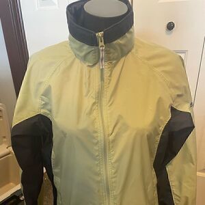 Columbia Womens Medium Light Green Full zip Rain Jacket
